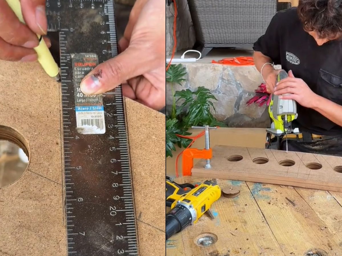 Marcado y corte con sierra