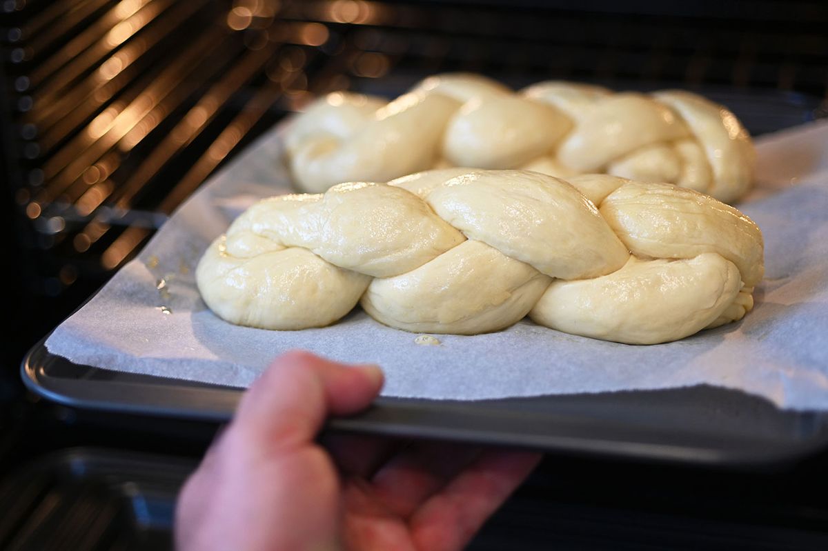 receta pan trenzado bollo dulce pascua challah zopf pintar horno