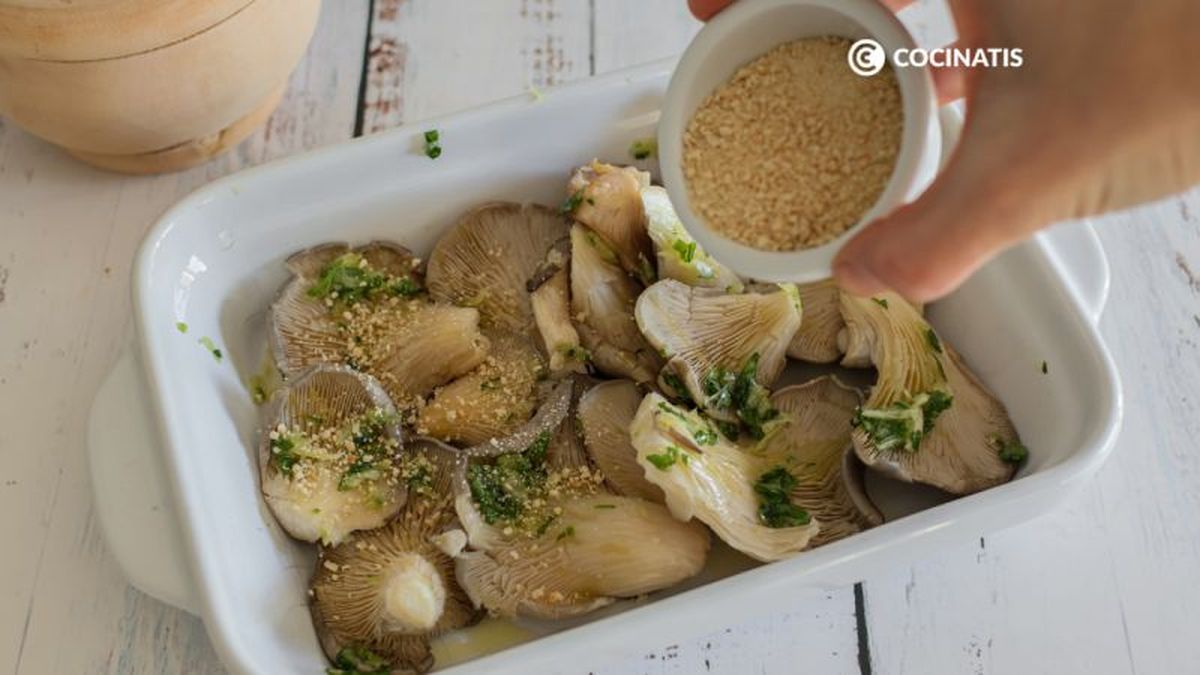 Bandeja de setas para hornear