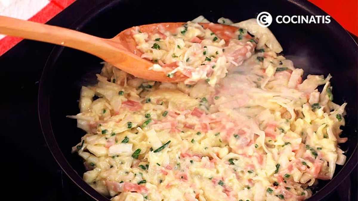 Receta de okonomiyaki. la tortilla japonesa  paso 4