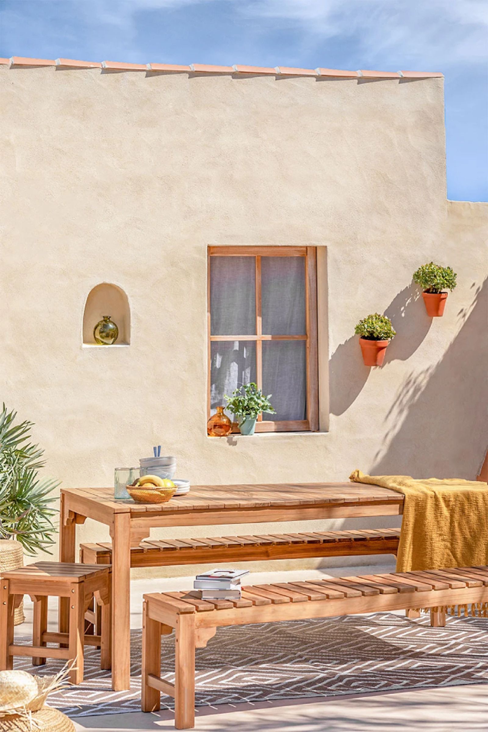 Mesa de Jardín Rectangular en Madera de Teca (200x100 cm) Donal sklum Mesa de Jardín Rectangular en Madera de Teca (200x100 cm) Donal sklum