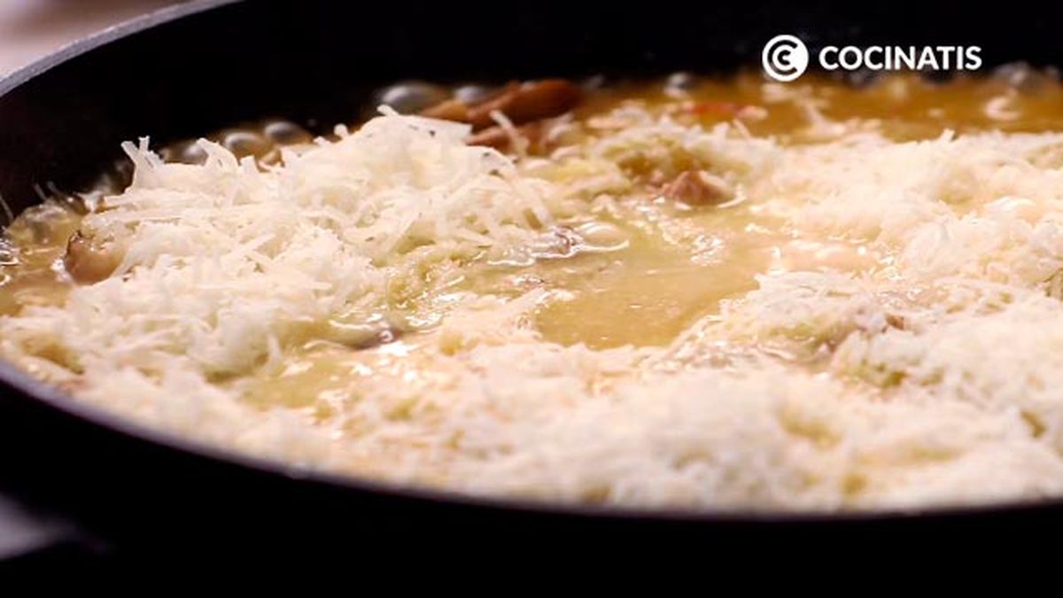 Receta de risotto de calabacín y champiñones  paso 6