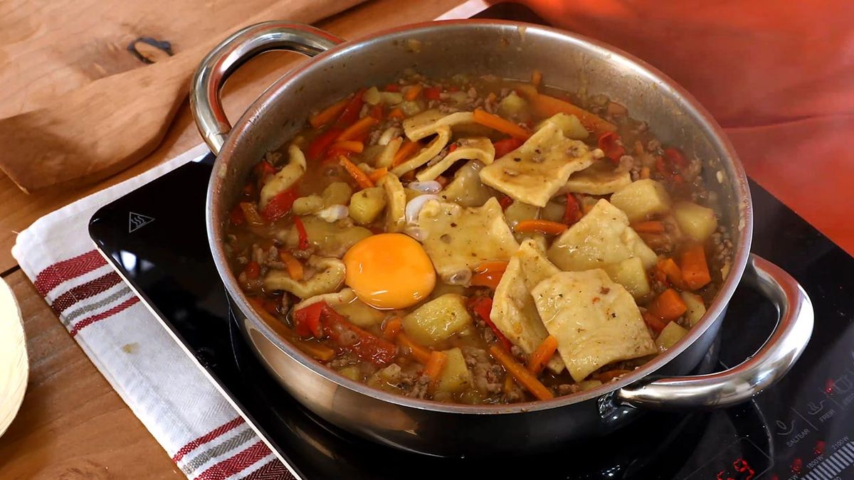 Receta de pantrucas, receta chilena  paso 6