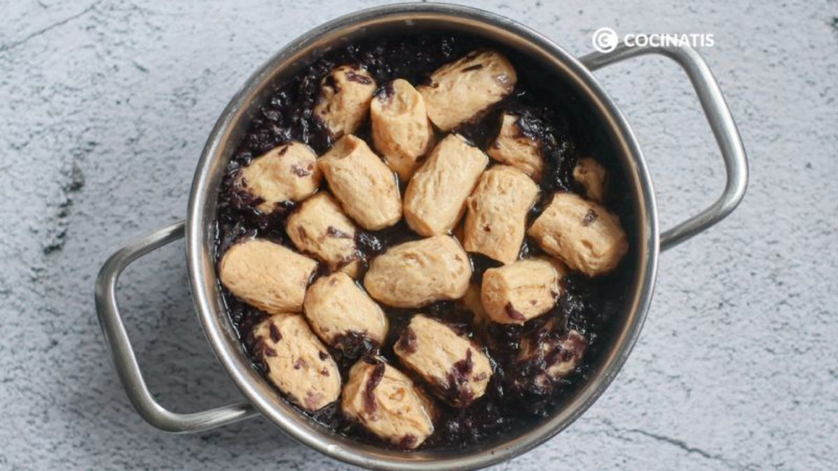 Dejamos marinar el guisante texturizado