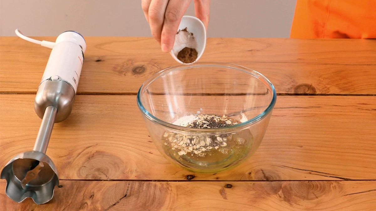 Receta de tortitas de avena fitness  paso 2