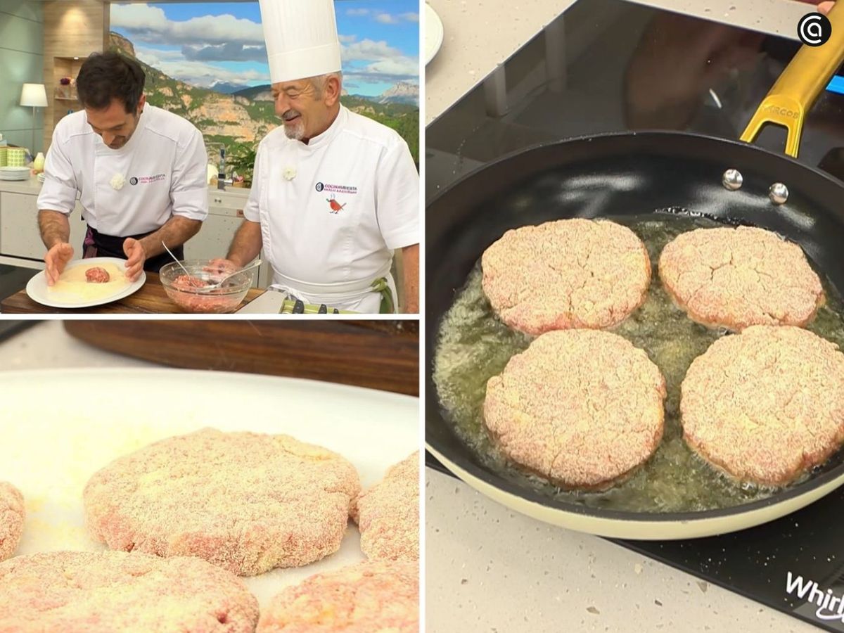 Dale forma a las polpette, pásalas por pan rallado y fríelas en aceite caliente
