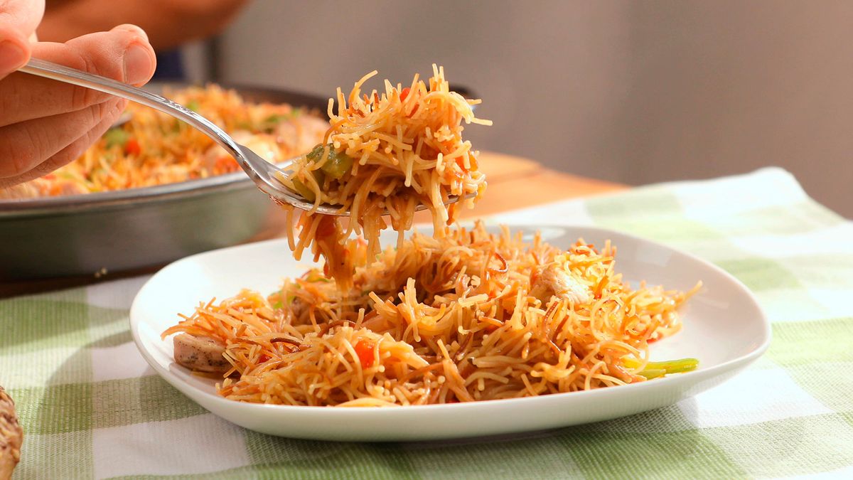 Fideuá de pollo y verduras   Paso 5