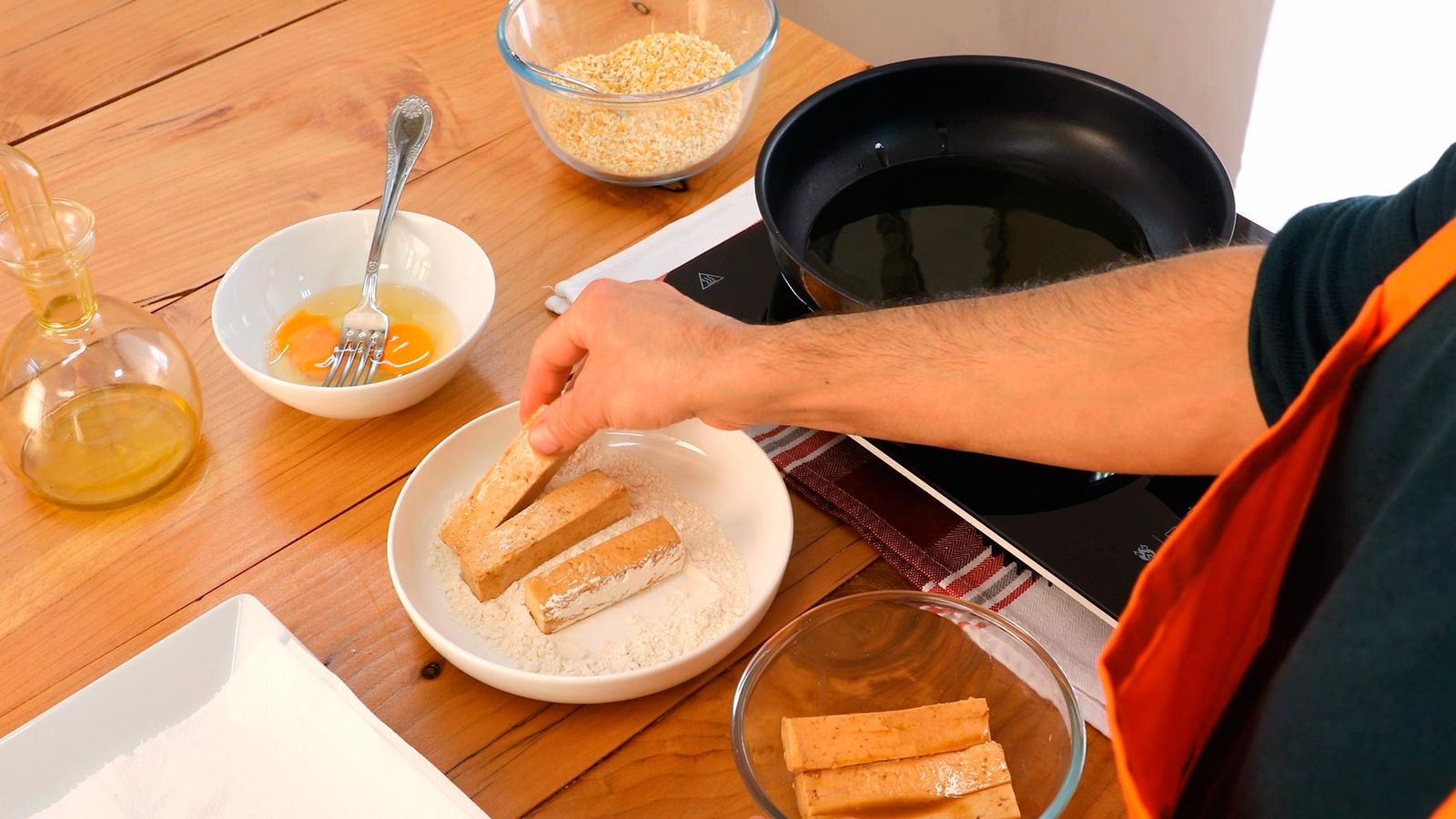 Receta de nuggets de tofu paso 5 Receta de nuggets de tofu paso 5