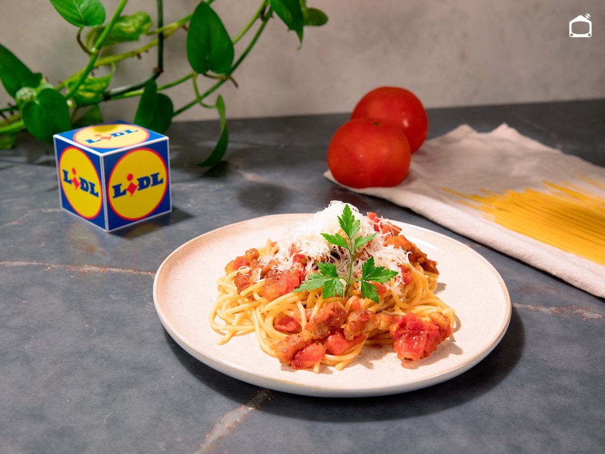 Espaguetis a la amatriciana de Joseba Arguiñano