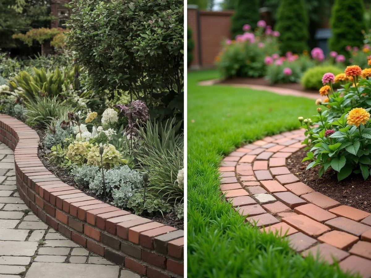 Bordillos para jardín de ladrillo / Fotos: Pinterest