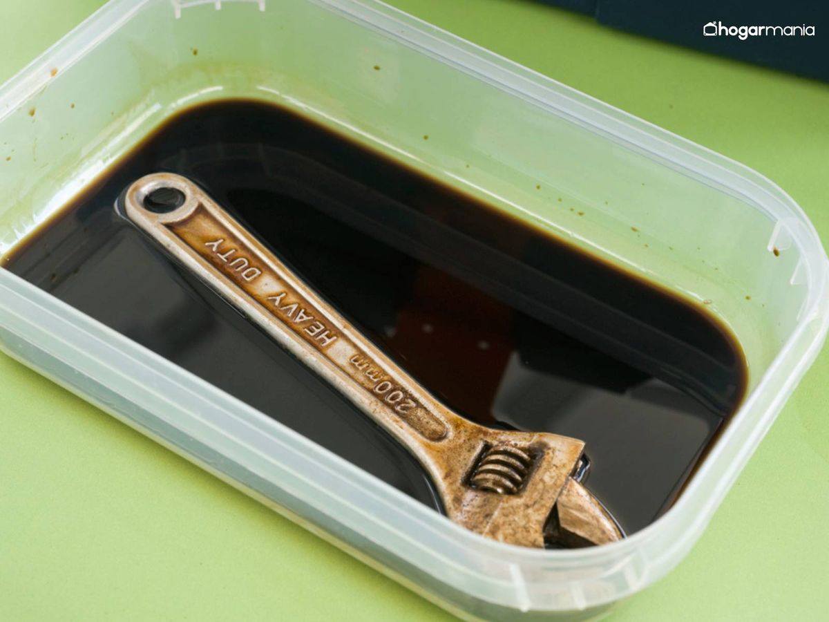 Sumerge el objeto en líquido especial