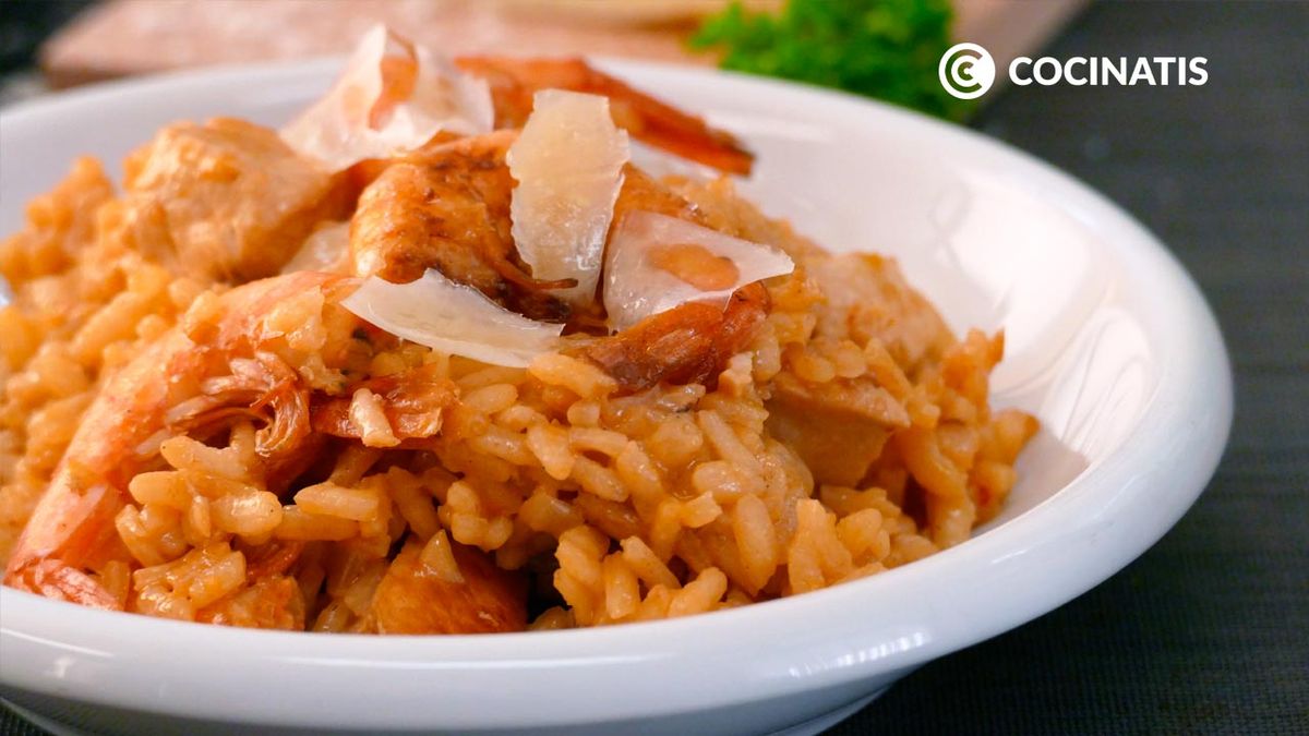 Receta de risotto mar y montaña  paso 7
