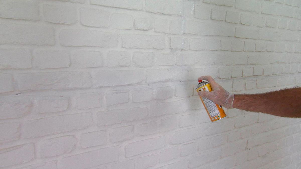 Cubrir pared con piedra artificial decorativa paso 12