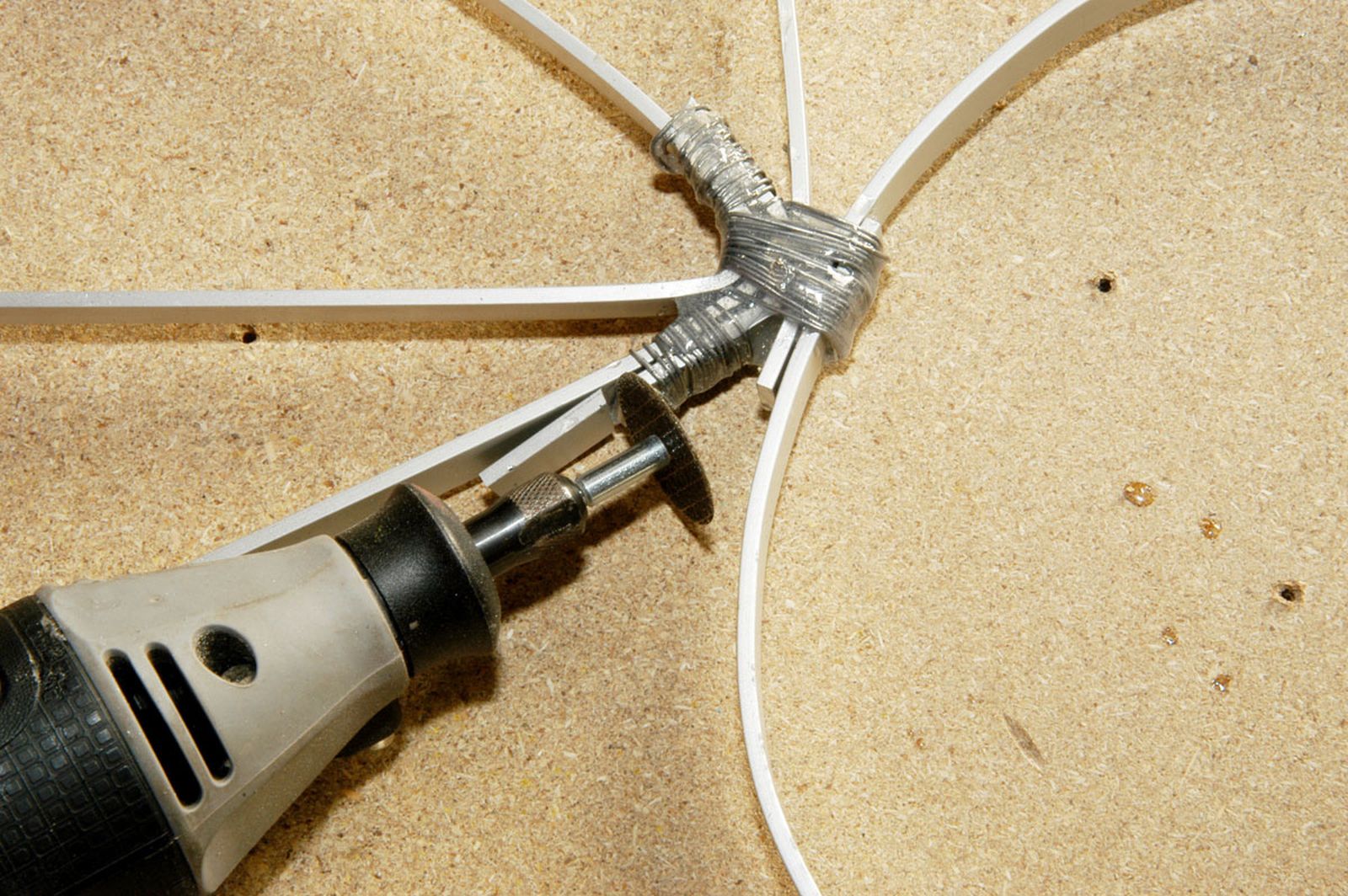 Estrella con tubo luminoso paso 9