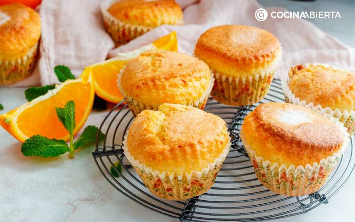 Ingredientes para preparar magdalenas en freidora de aire