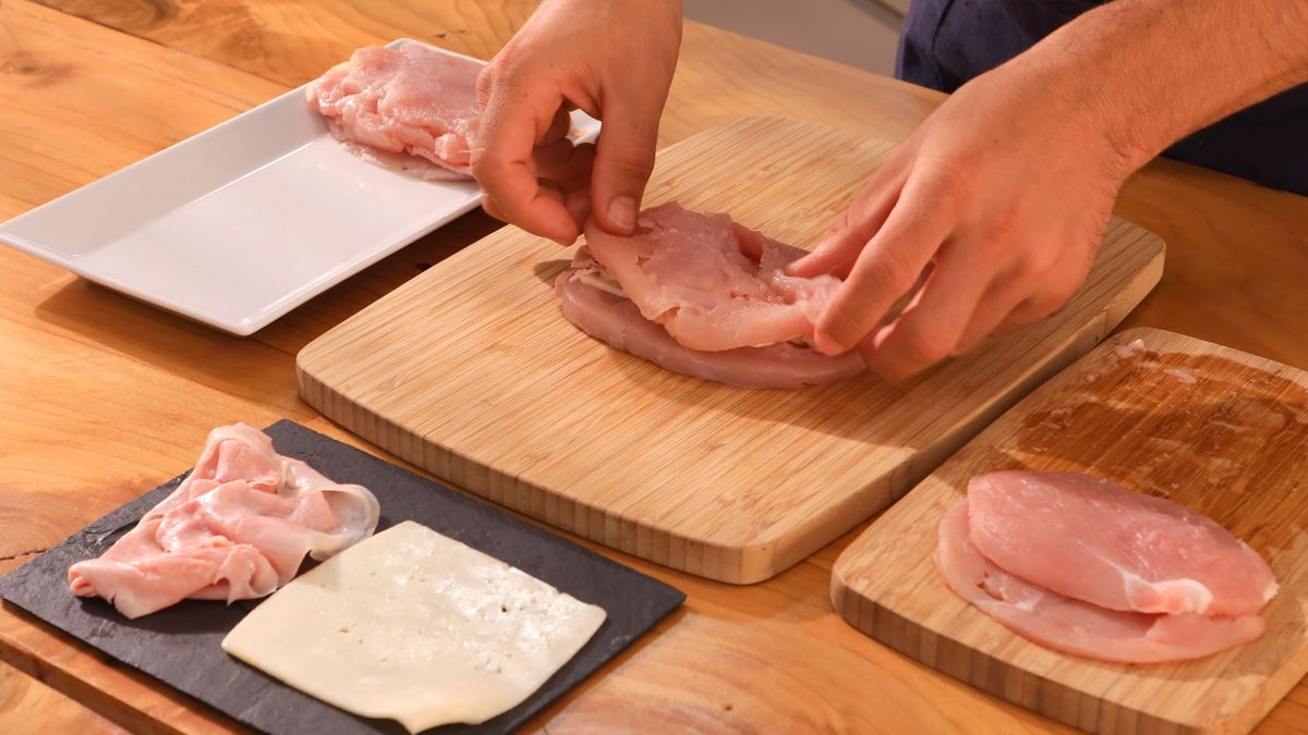 San Jacobos de pavo, jamón y queso   Paso 1