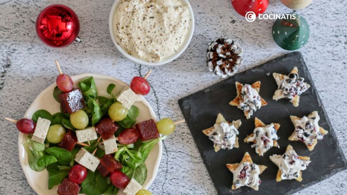 Entrantes para Navidad veganos