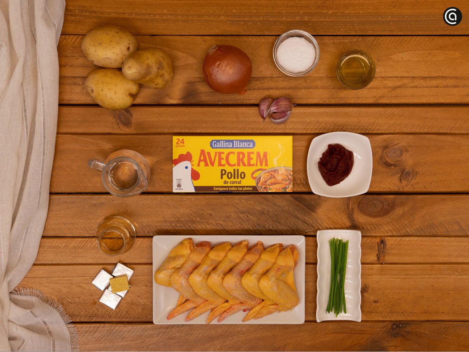 Alitas de pollo guisadas - ingredientes Alitas de pollo guisadas - ingredientes