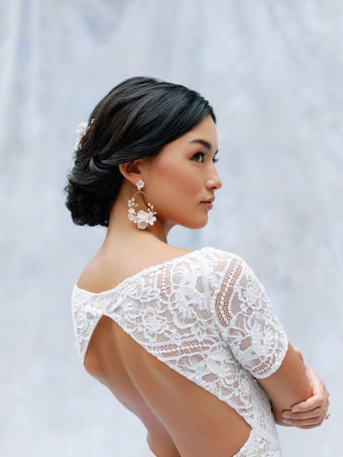 Pendientes de aro para novias