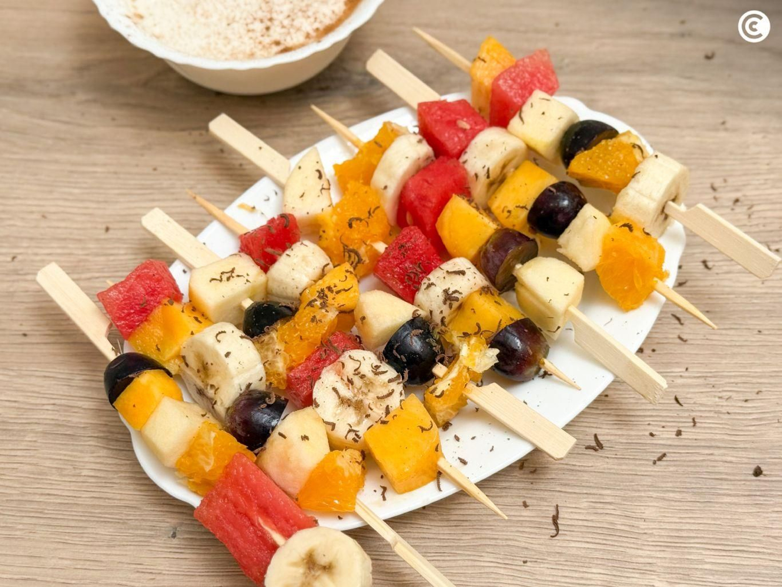 Brochetas de frutas