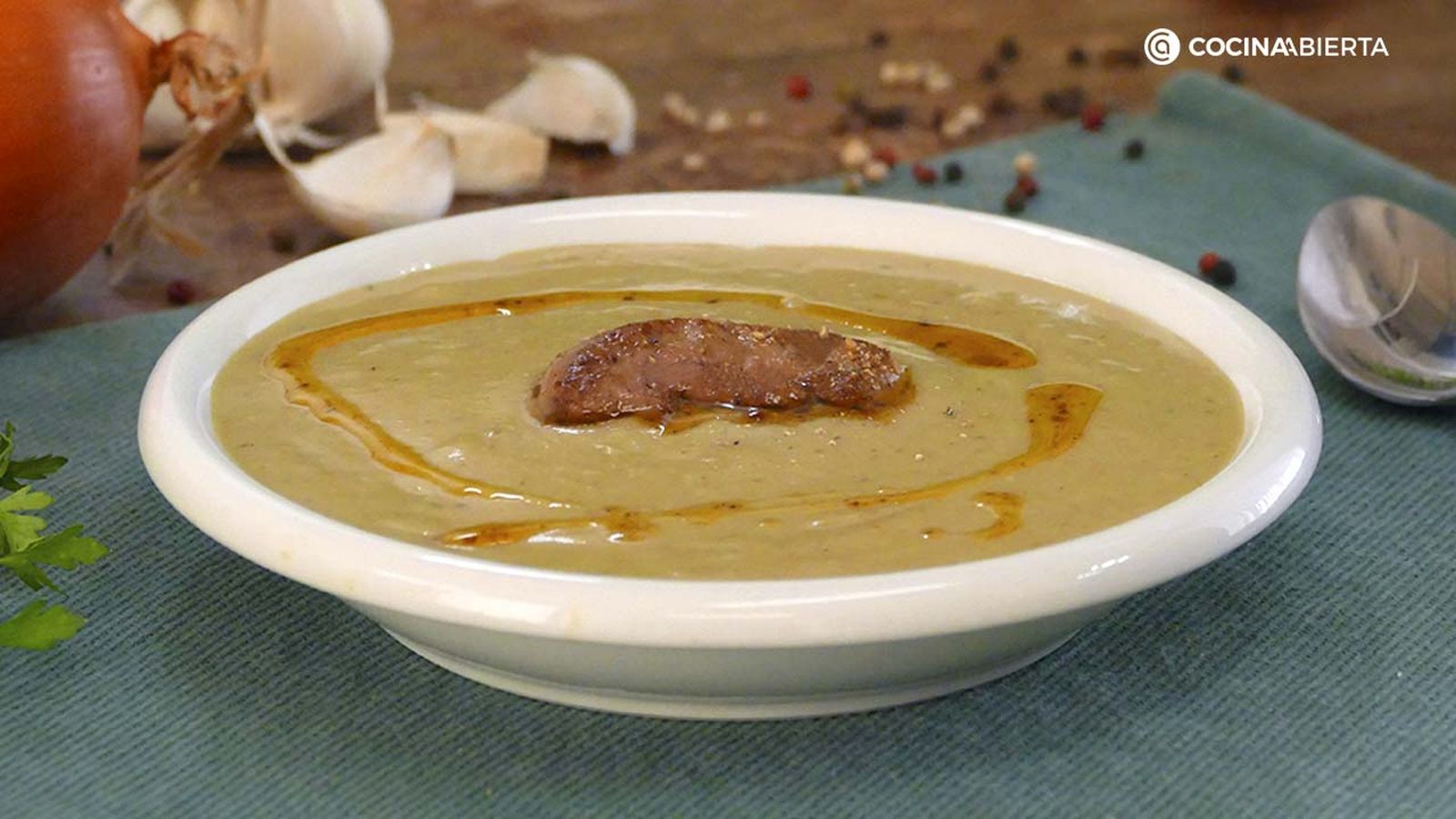 CTIS0932 receta crema calabacin foie gras pato