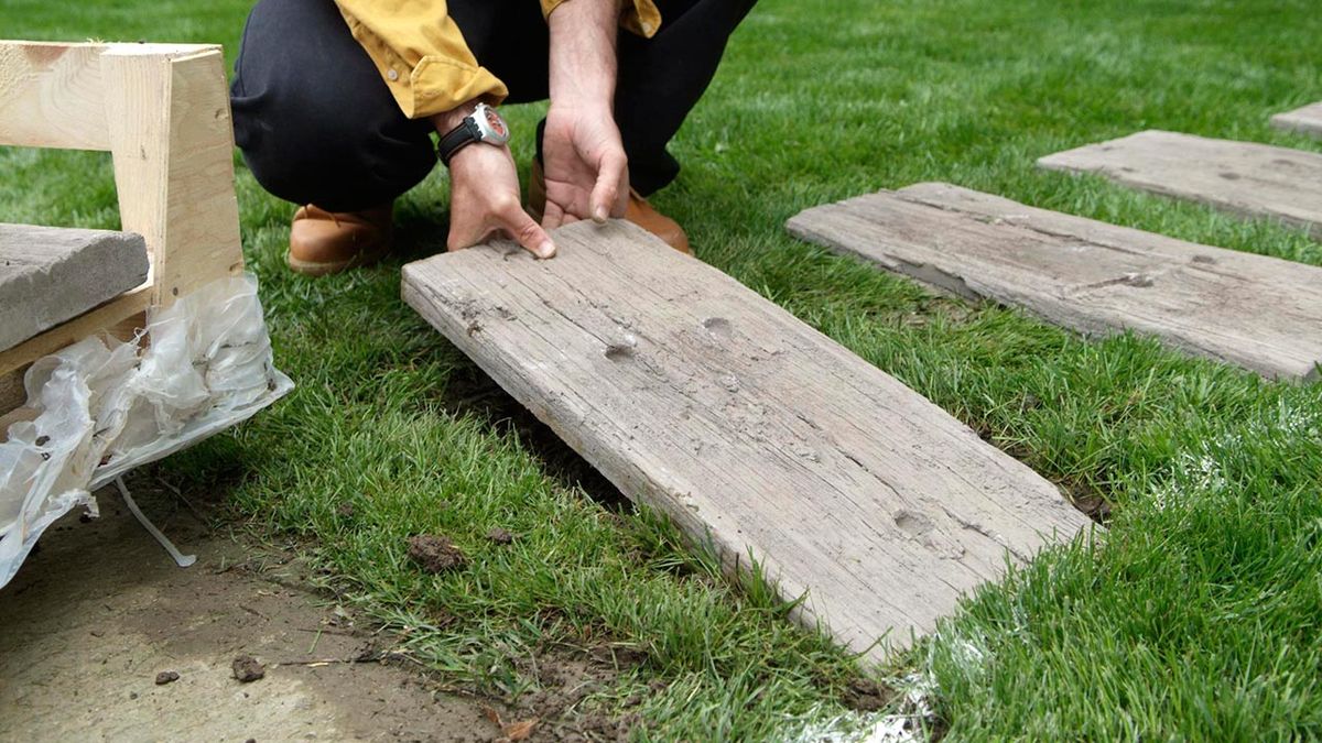 Hacer un sendero en el jardín con traviesas paso 5