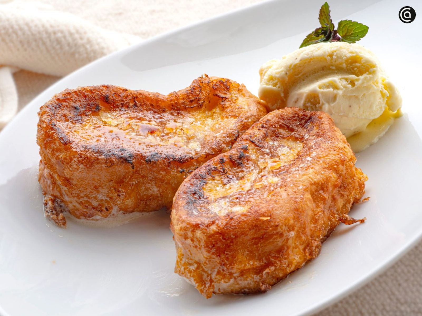Torrijas borrachas con helado, receta de Karlos Arguiñano