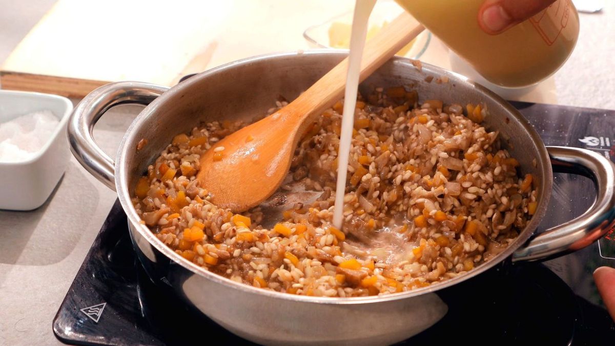 Risotto con calabaza y boletus   Paso 4