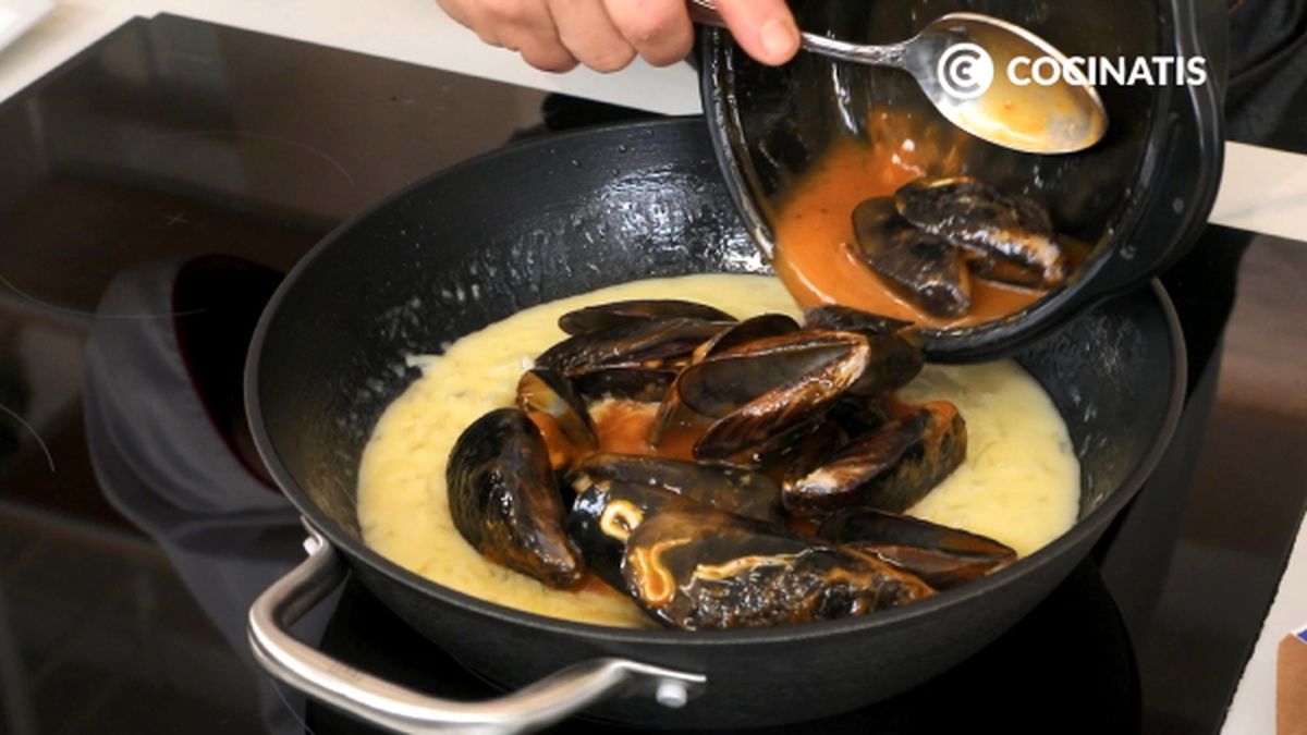 receta mejillones a la crema paso 4