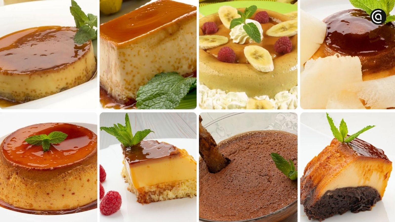 El flan vuelve a las mesas navideñas con nuevas versiones llenas de sabor: clásicos, de frutas, con chocolate o con un toque de coco para cerrar las comidas de fiesta.