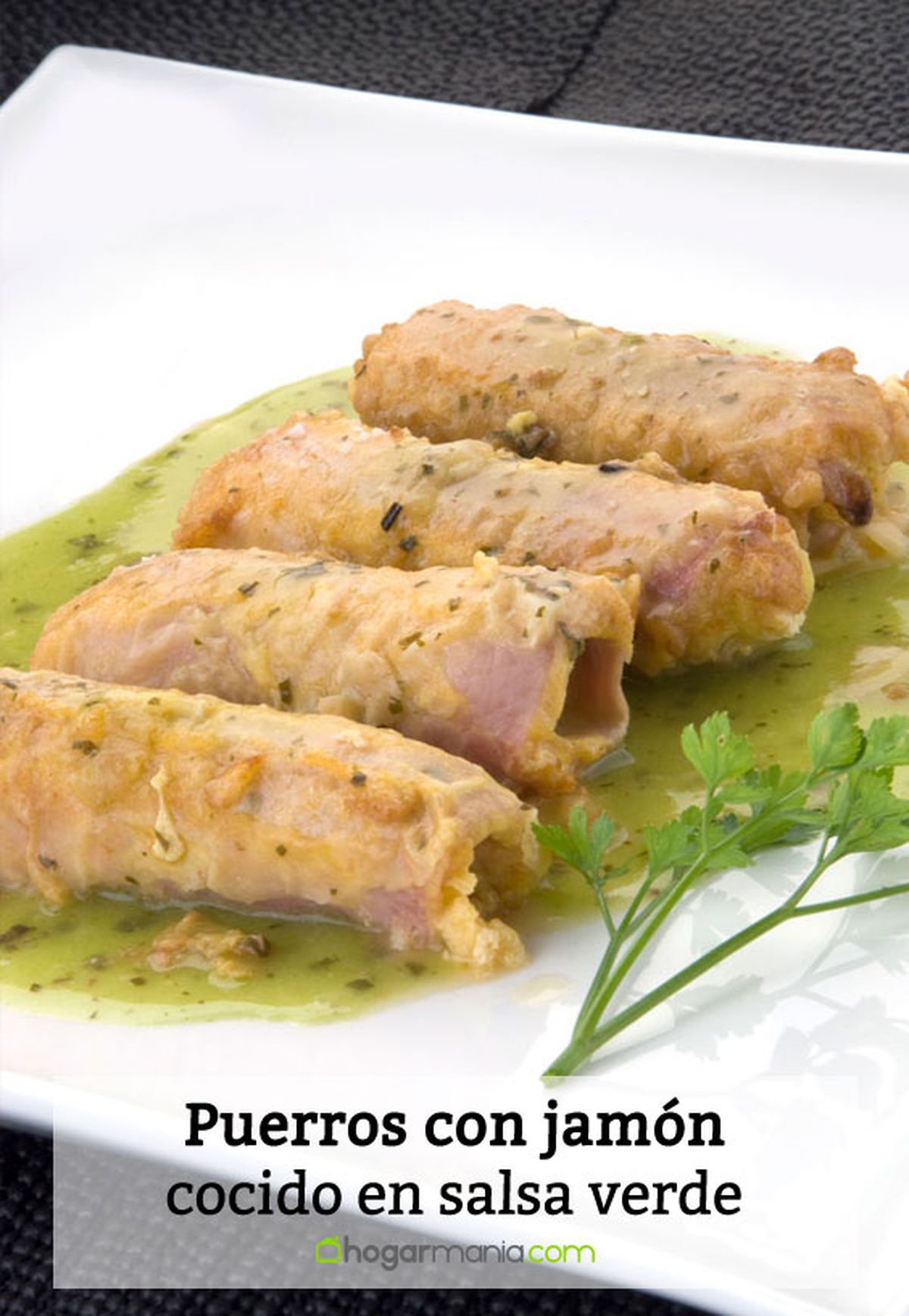 puerros jamon cocido salsa verde pin