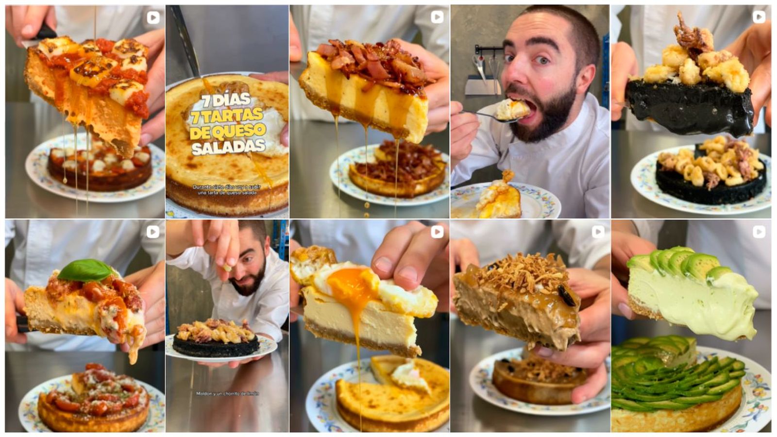 Tartas de queso saladas