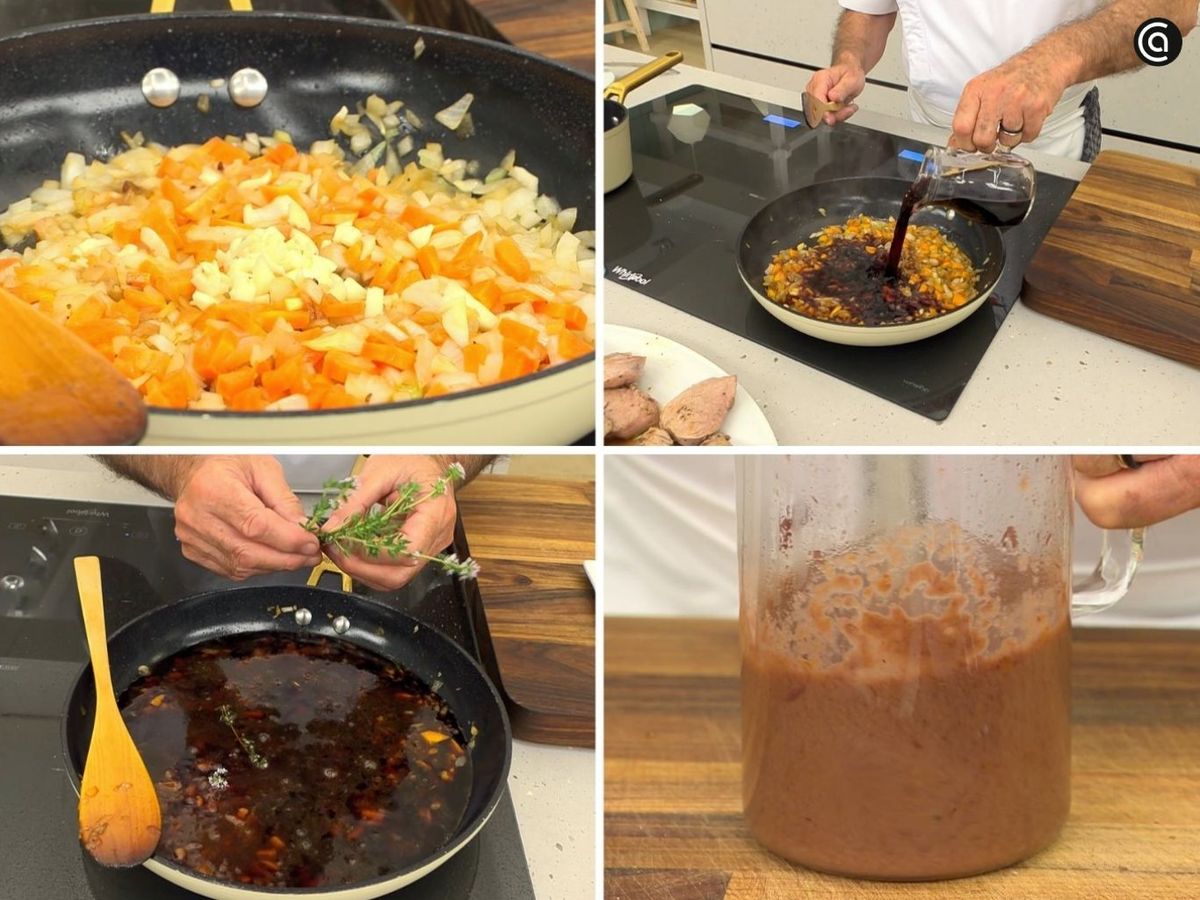 Paso a paso para hacer la salsa de vino de Oporto