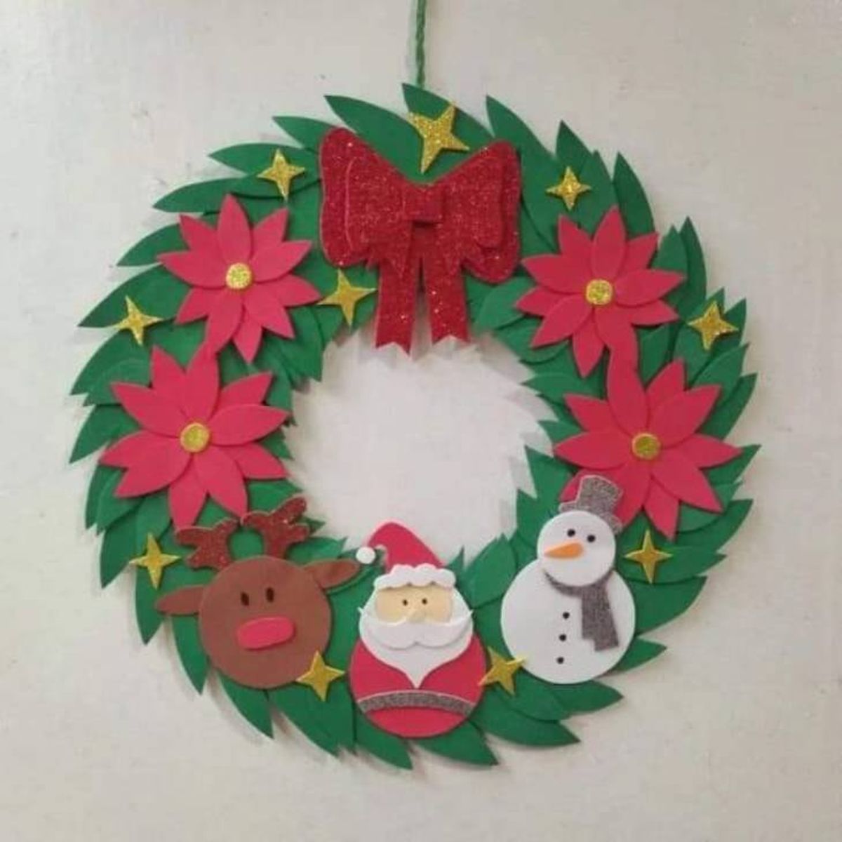 Corona de Navidad de goma eva