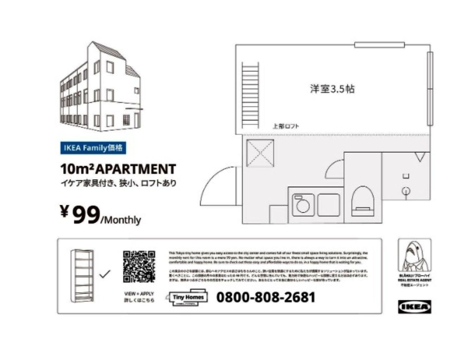 Plano del miniapartamento de Ikea Plano del miniapartamento de Ikea