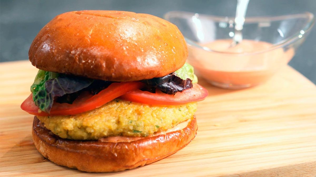Hamburguesa de falafel