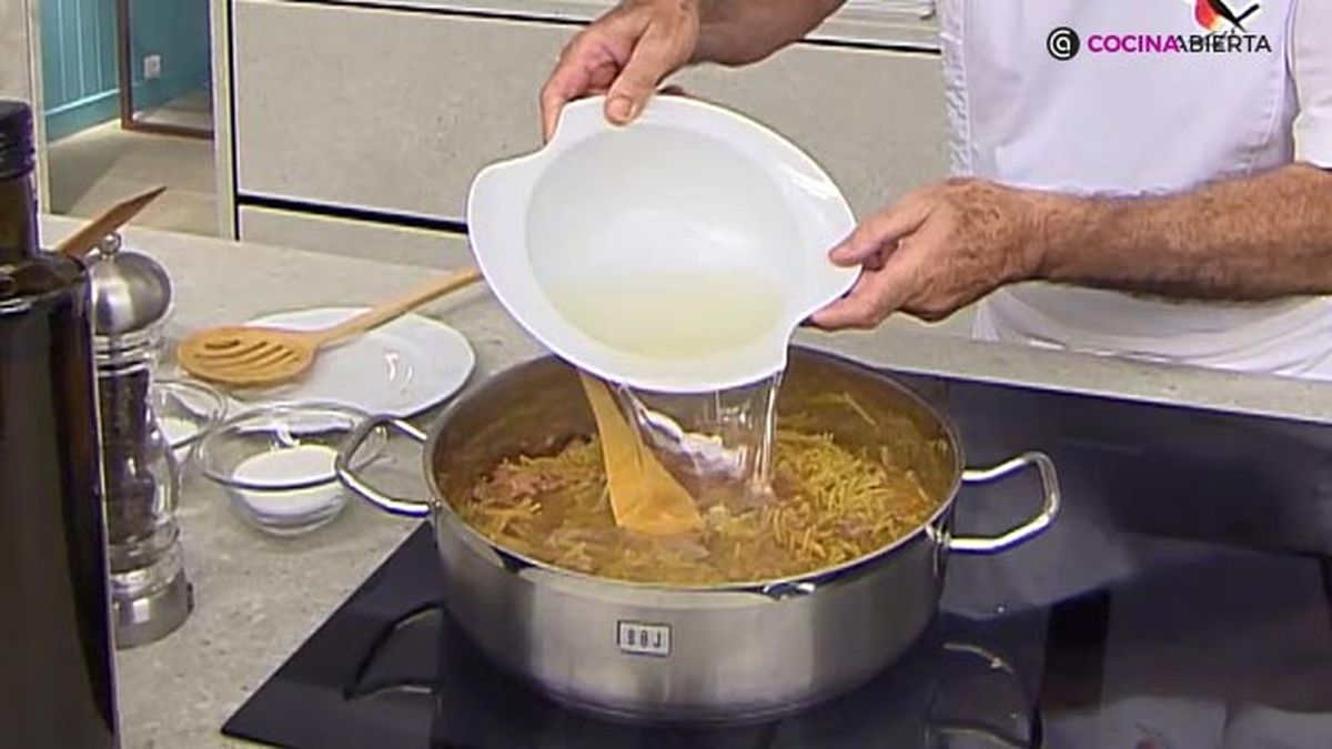 receta fideos cazuela costilla ka paso 6