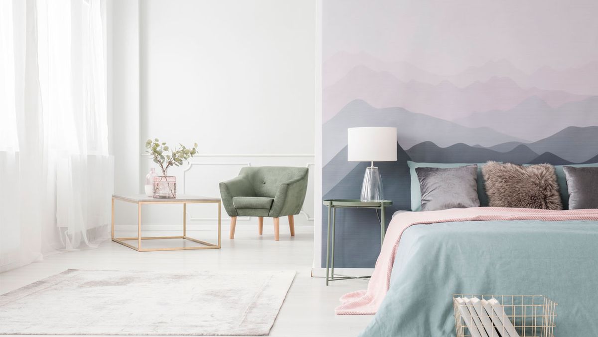 Pared con revestimiento de papel