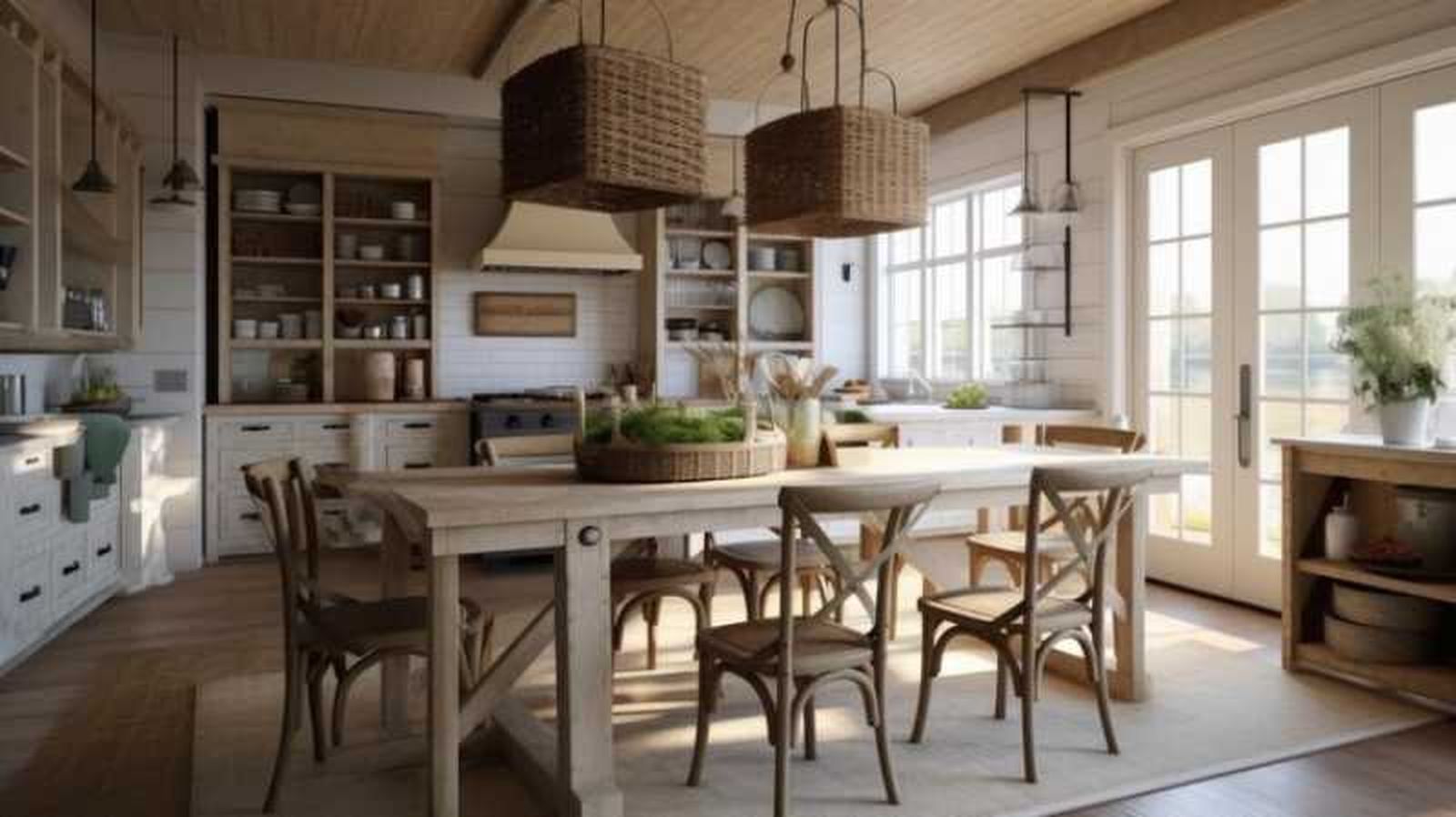 Cocina grande de estilo shaker. Cocina grande de estilo shaker.