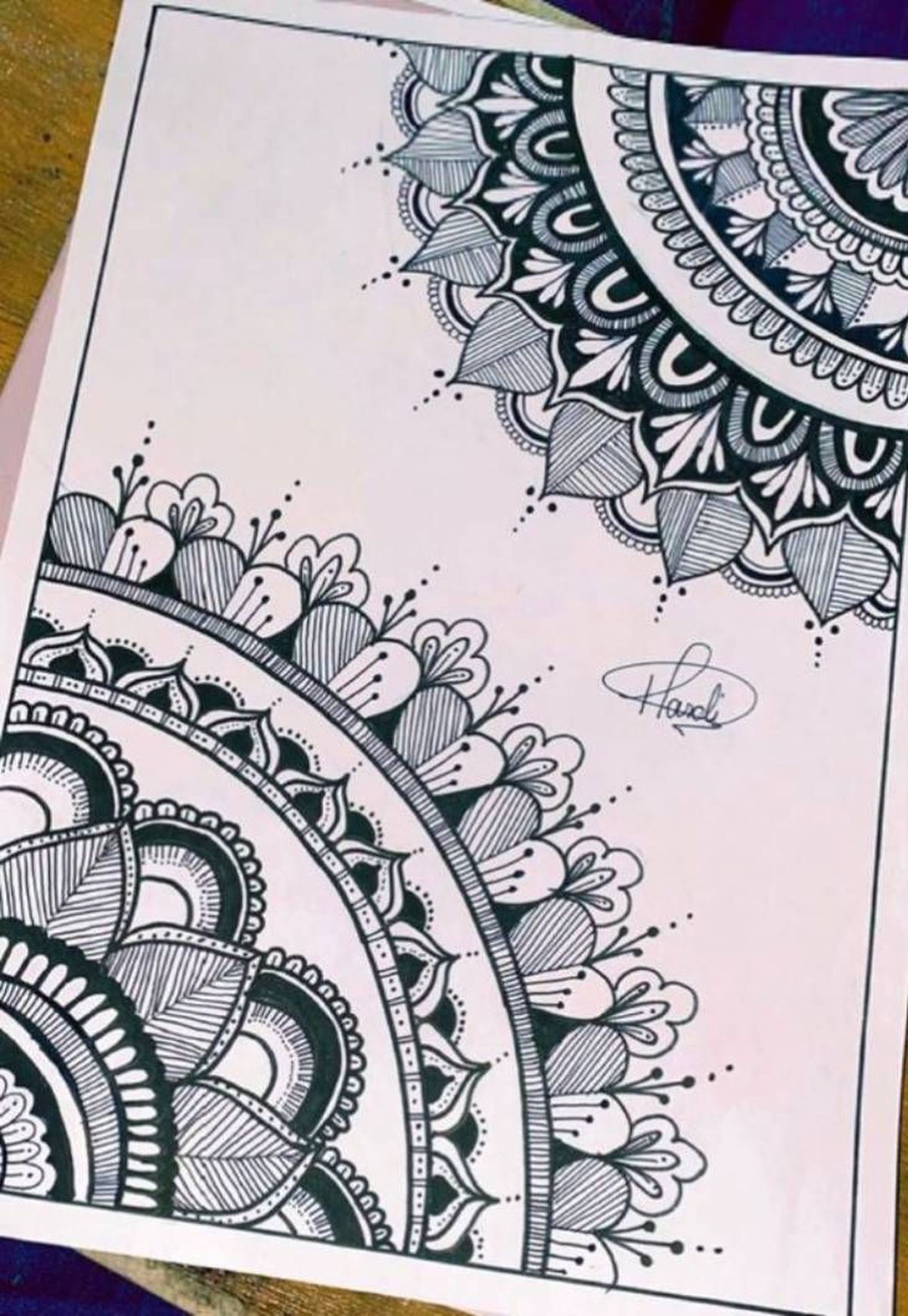 dibujo mandala hecho a mano pinterest hardiii♥️