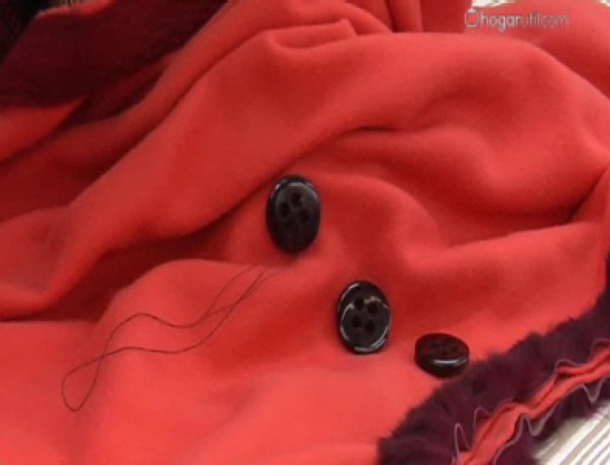 hacer un poncho con una manta p3