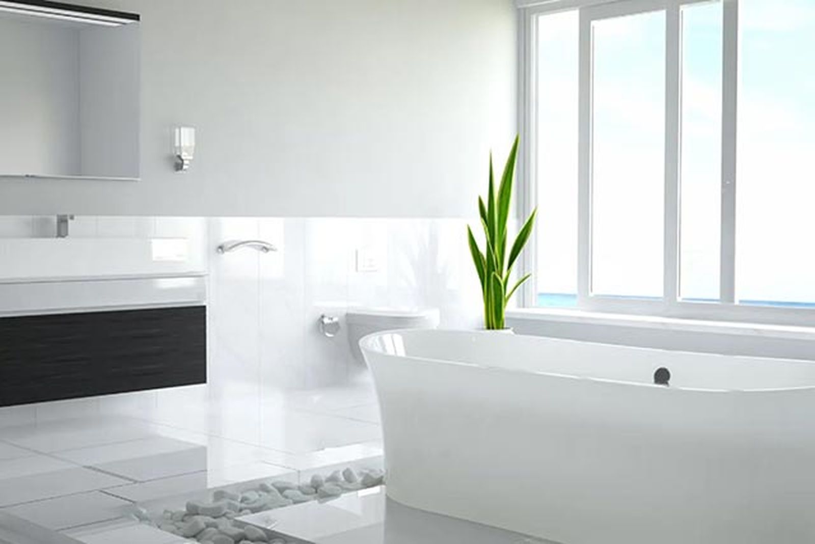 Razones para decorar el baño en color blanco 14