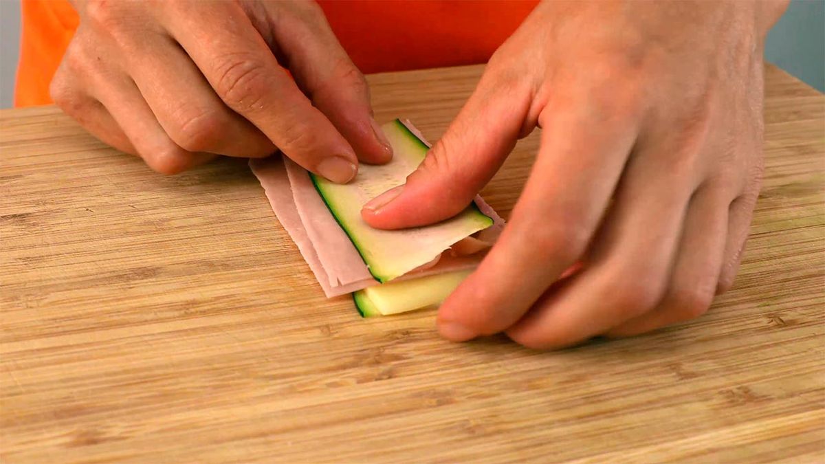 Receta de San Jacobos de calabacín   paso 2