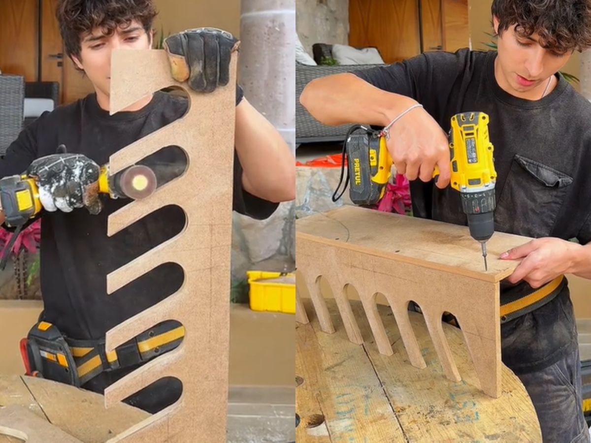 Lijado y atornillado a la tercera tabla