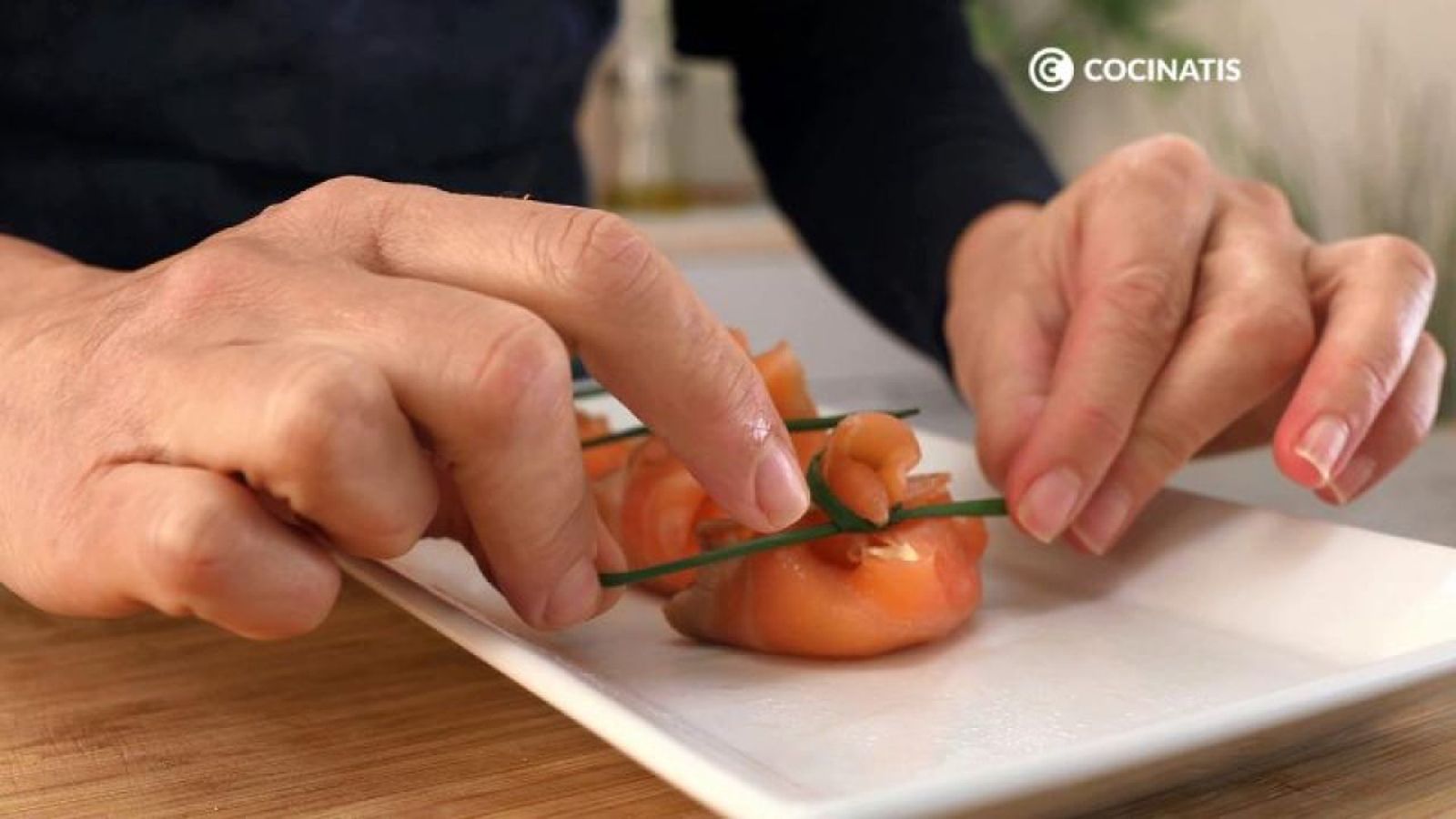 Saquitos de salmón para Navidad Saquitos de salmón para Navidad