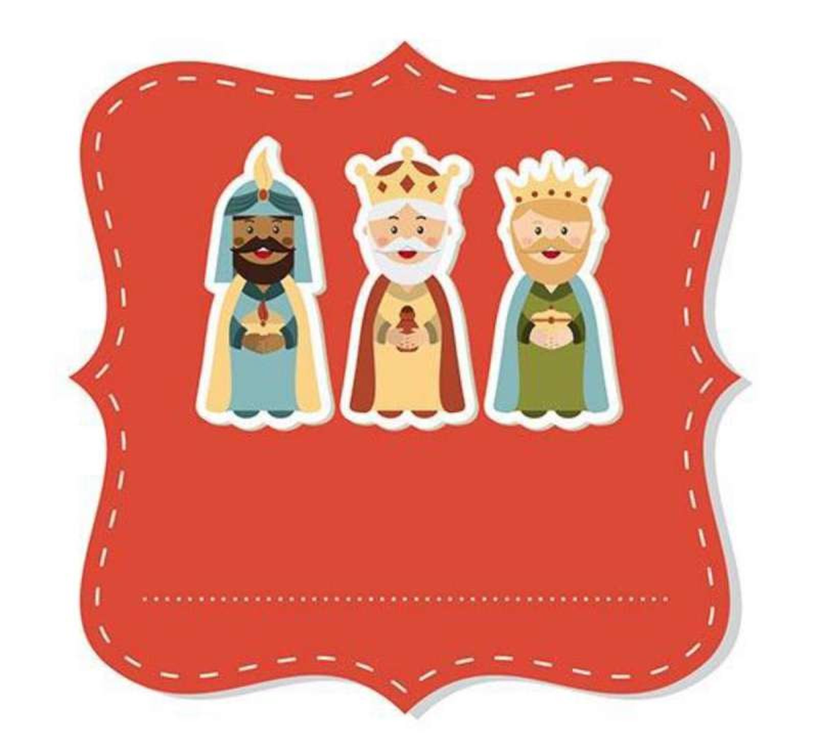 Etiqueta de los Reyes Magos para personalizar los regalos.