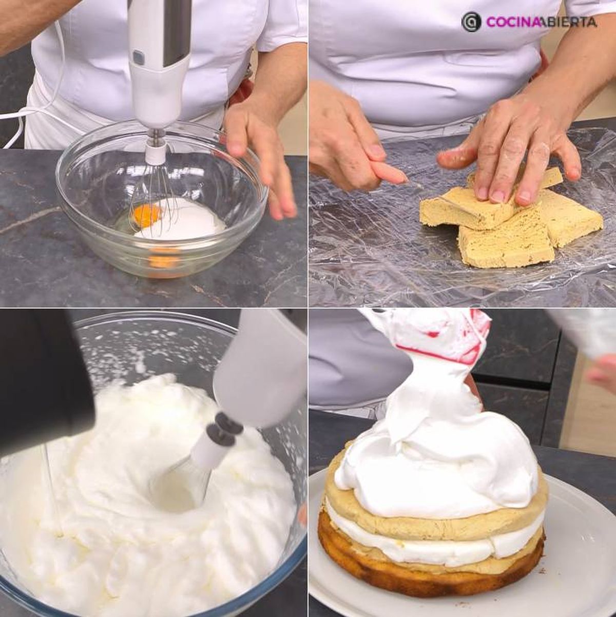 tarta alaska turron pasos