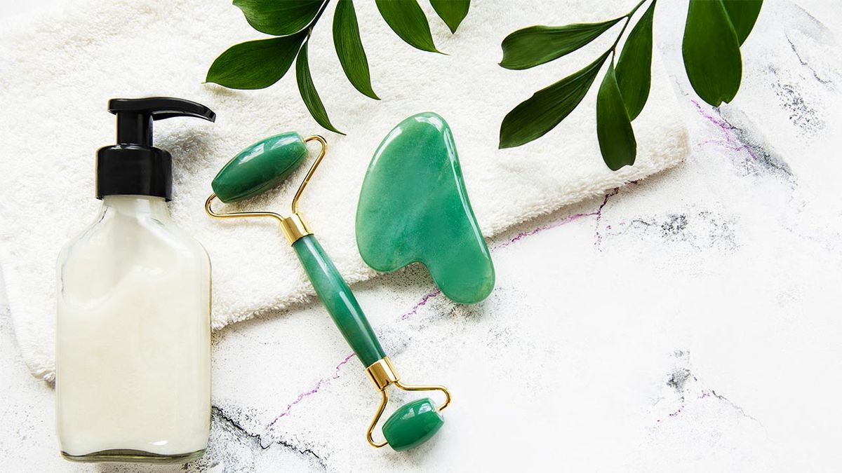 belleza cuidados piel rodillos masajeador jade