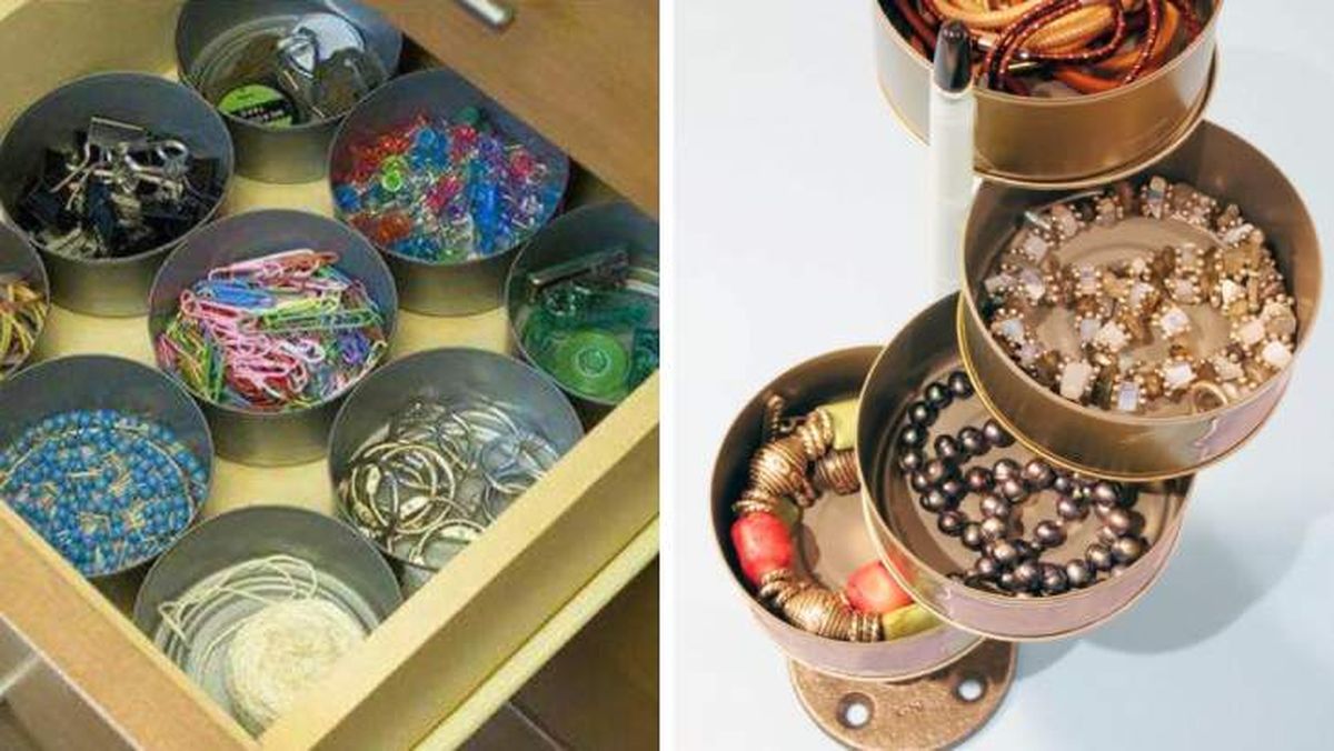 lata de atun recipiente almacenamiento reciclaje