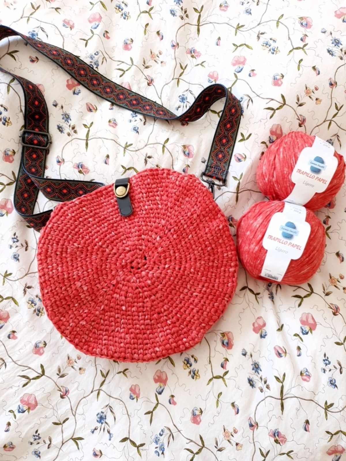 trapillo papel hebras bolso